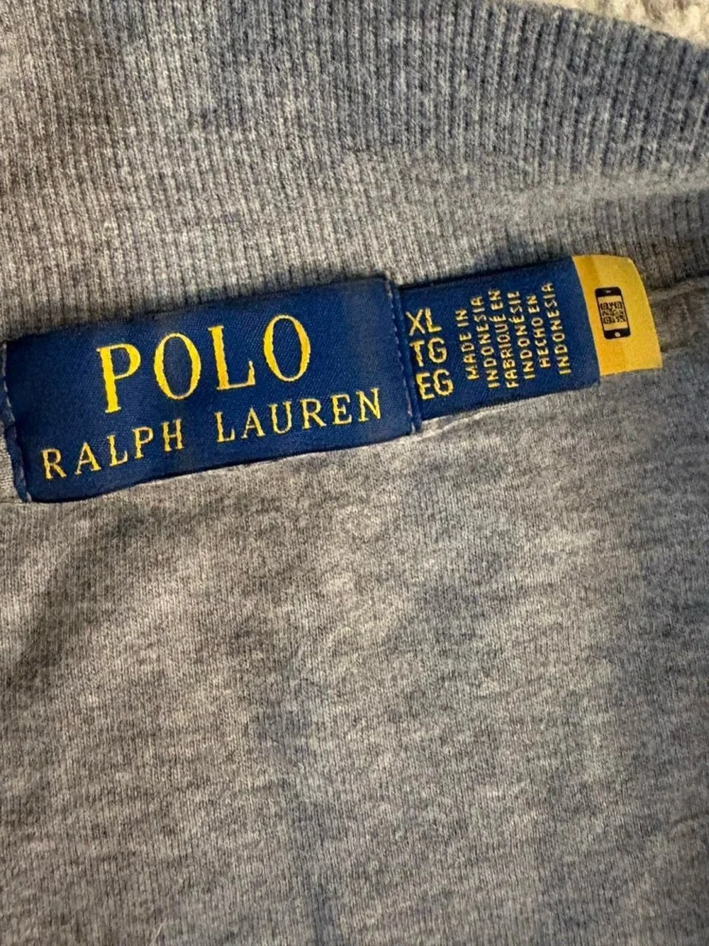 Men’s XL Polo Ralph Lauren Grey Quarter Zip Sweater